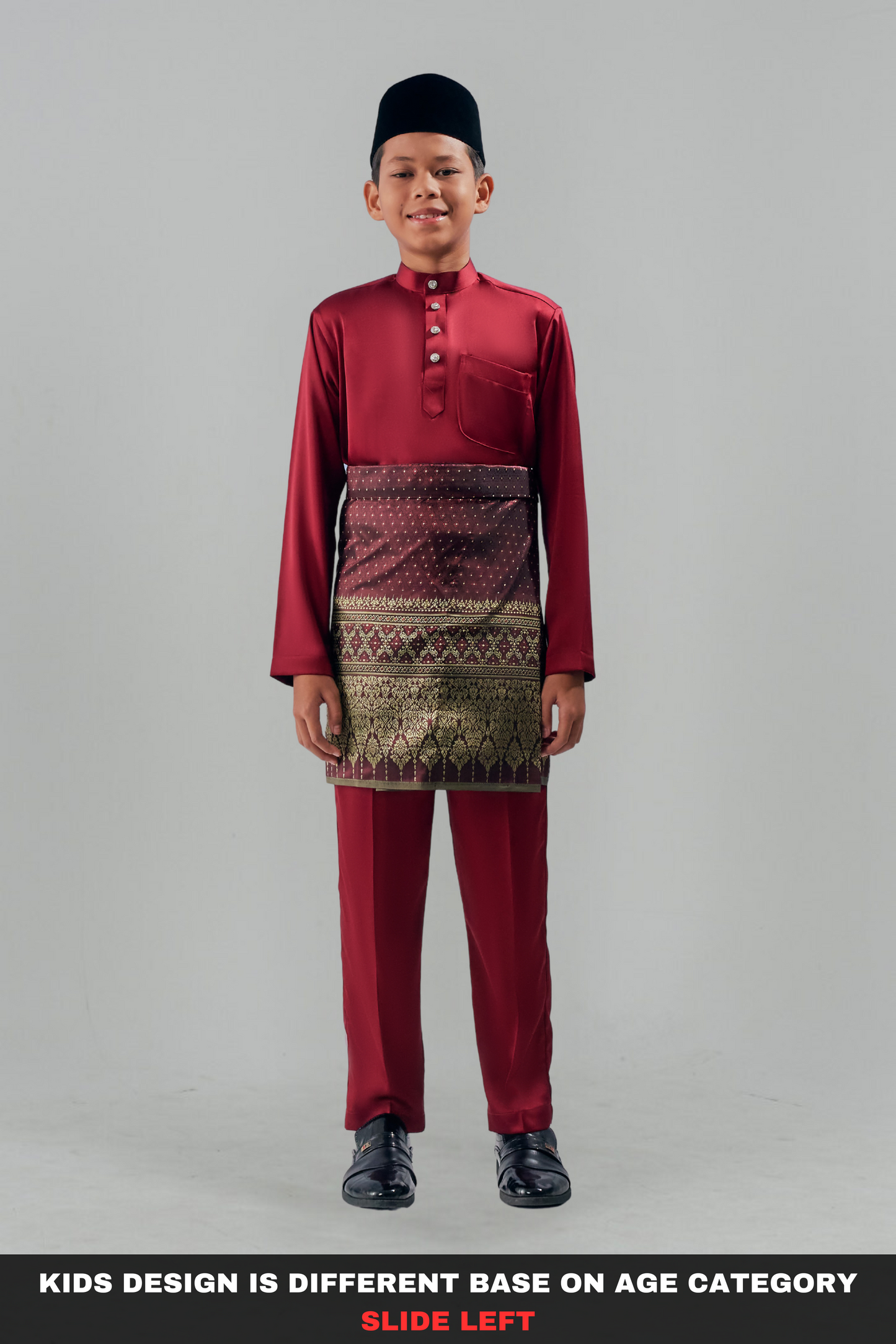 Modern Fit Lux Kids - Maroon
