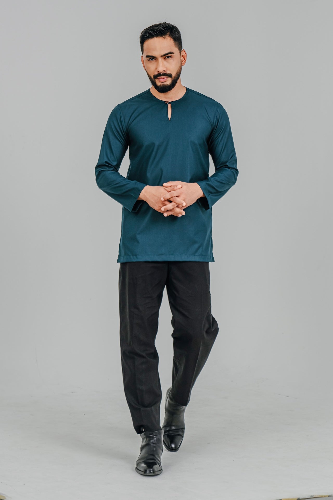 Kurta Modern Fit - Dark Teal Blue
